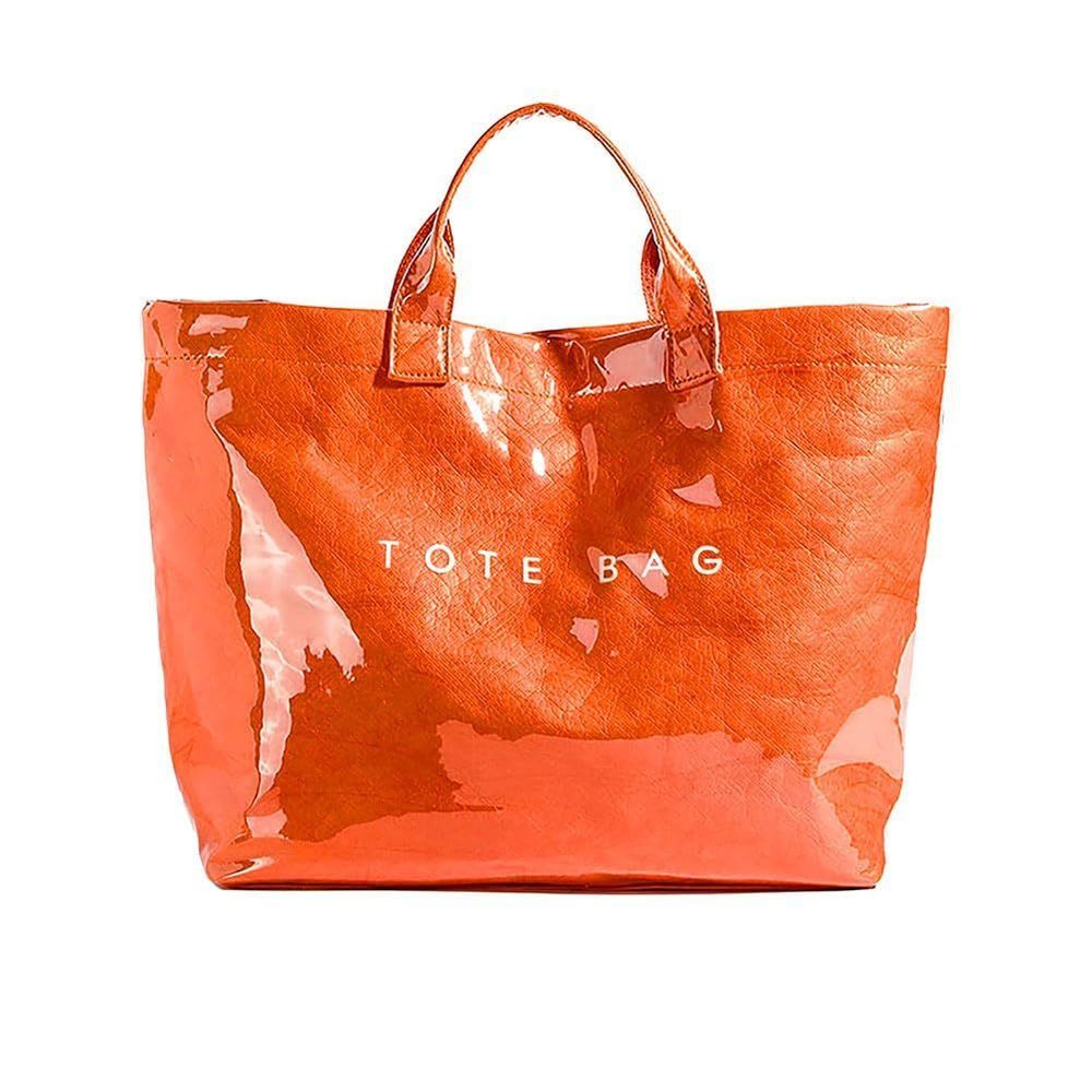 Large Pvc Tote Bag Clear Plastic Handbags Top Handle Handbag, Clear ^_^